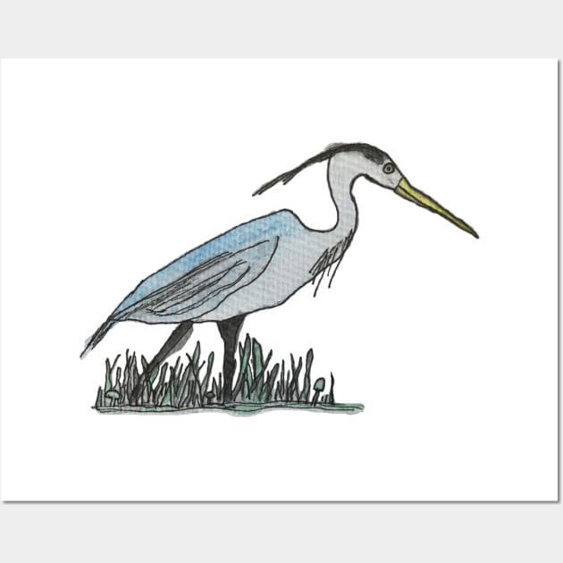 Heron King Wall Art by QuarantineAnimals